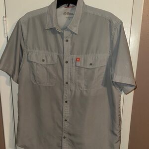 Men's Casual Light Gray Button Down Shirt